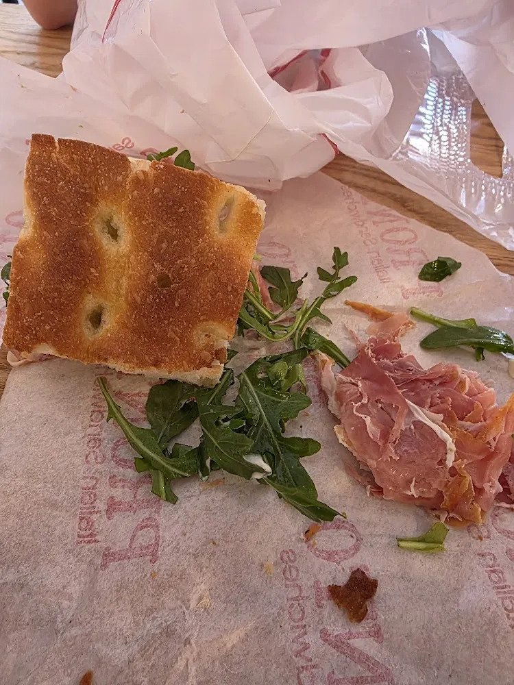 Focaccia Sandwich with Mortadella and Burrata
