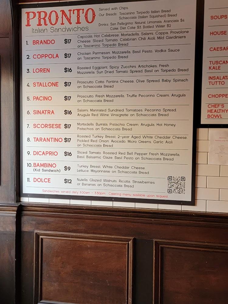 Pronto Italian Sandwiches Menu image 4